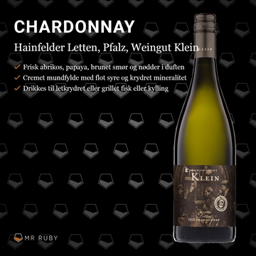 2022 Chardonnay "Letten", Weingut Klein, Pfalz, Tyskland